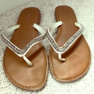 Rhinestone flip flops